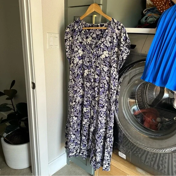madewell blue floral dress ASHLEYlauren 4852  Strapless Lace Appliqu Semi-Sheer Mini Dress